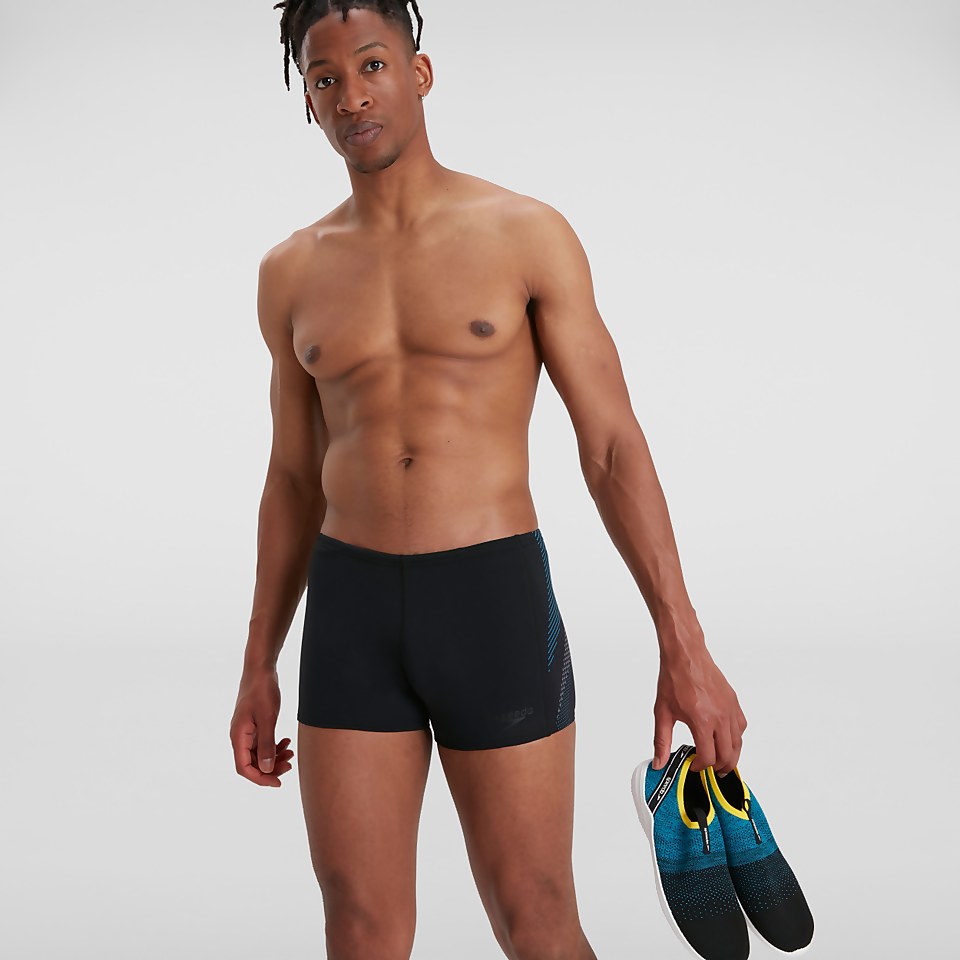 Men's Tech Panel 7cm Aquashort Black/Blue