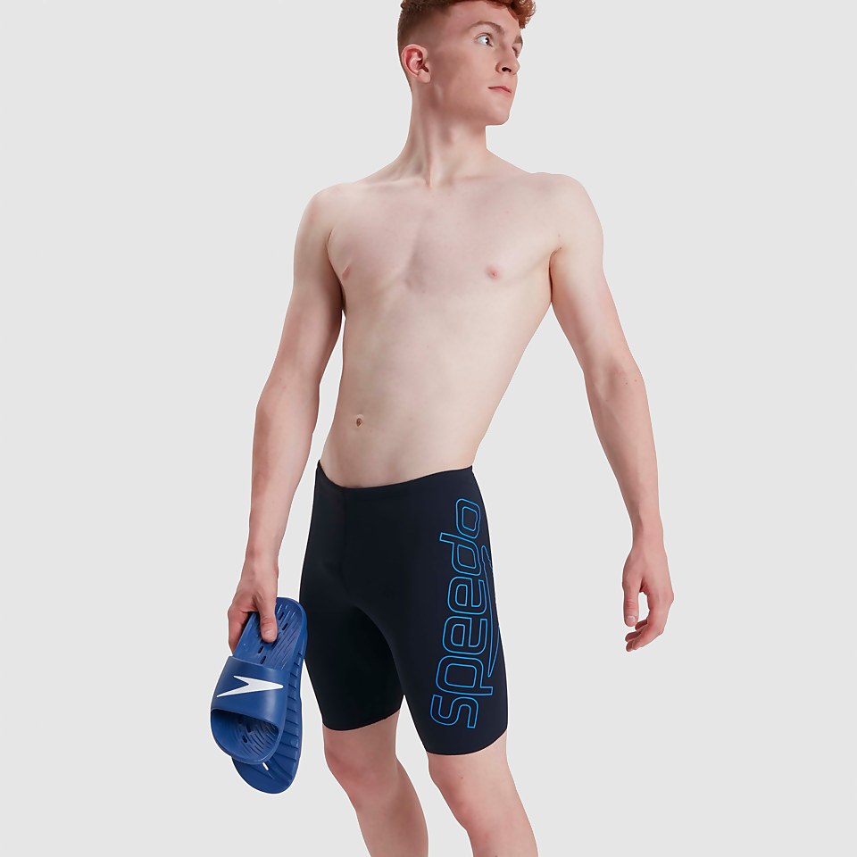 Herren Boom Logo Placement Schwimmhose in Marineblau