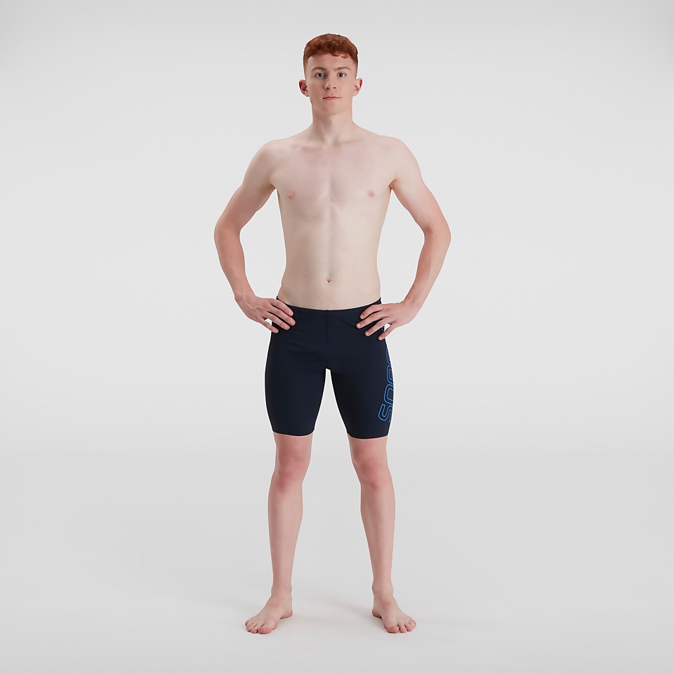 Herren Boom Logo Placement Schwimmhose in Marineblau