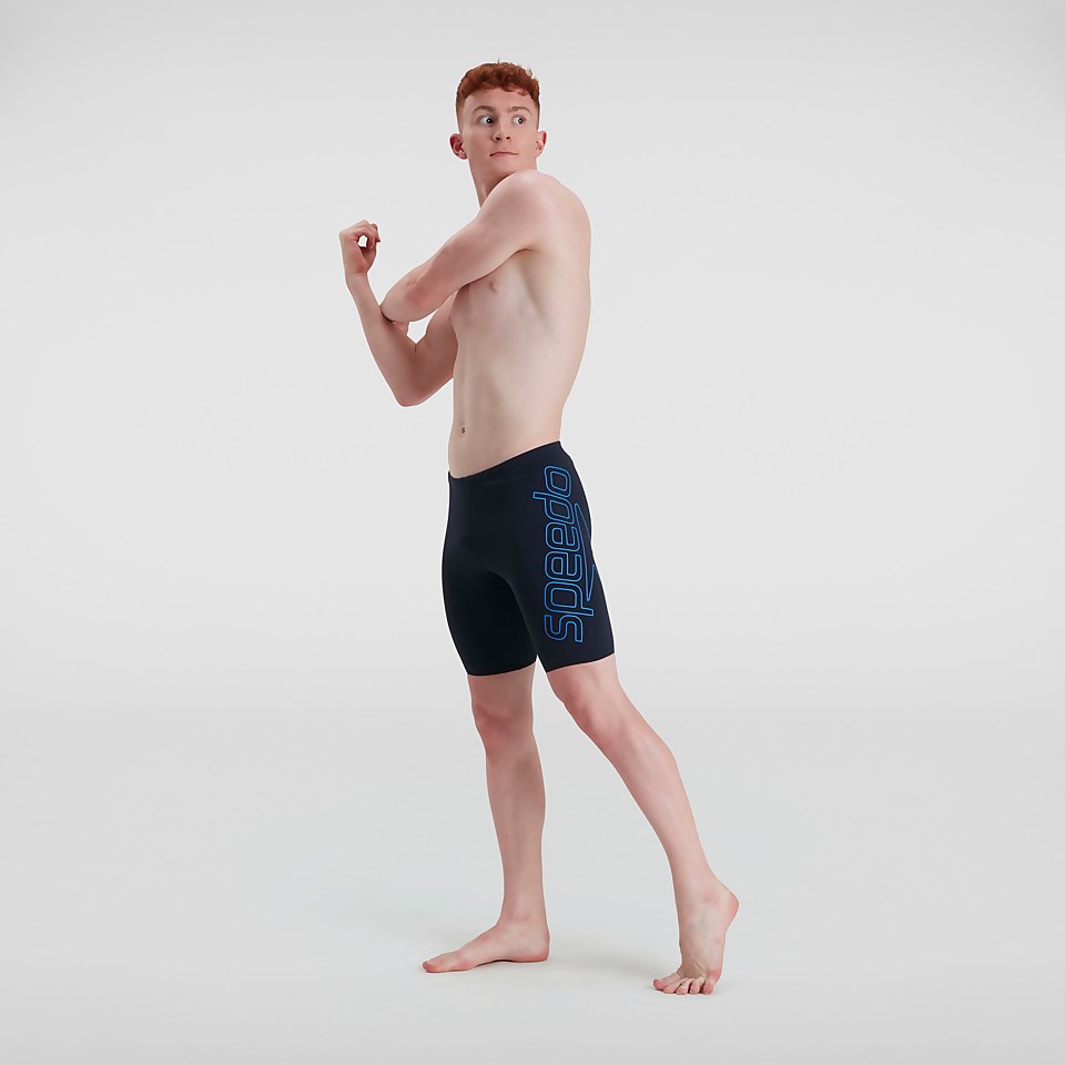 Herren Boom Logo Placement Schwimmhose in Marineblau