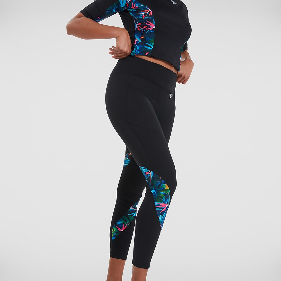 Legging Femme Printed noir/rose