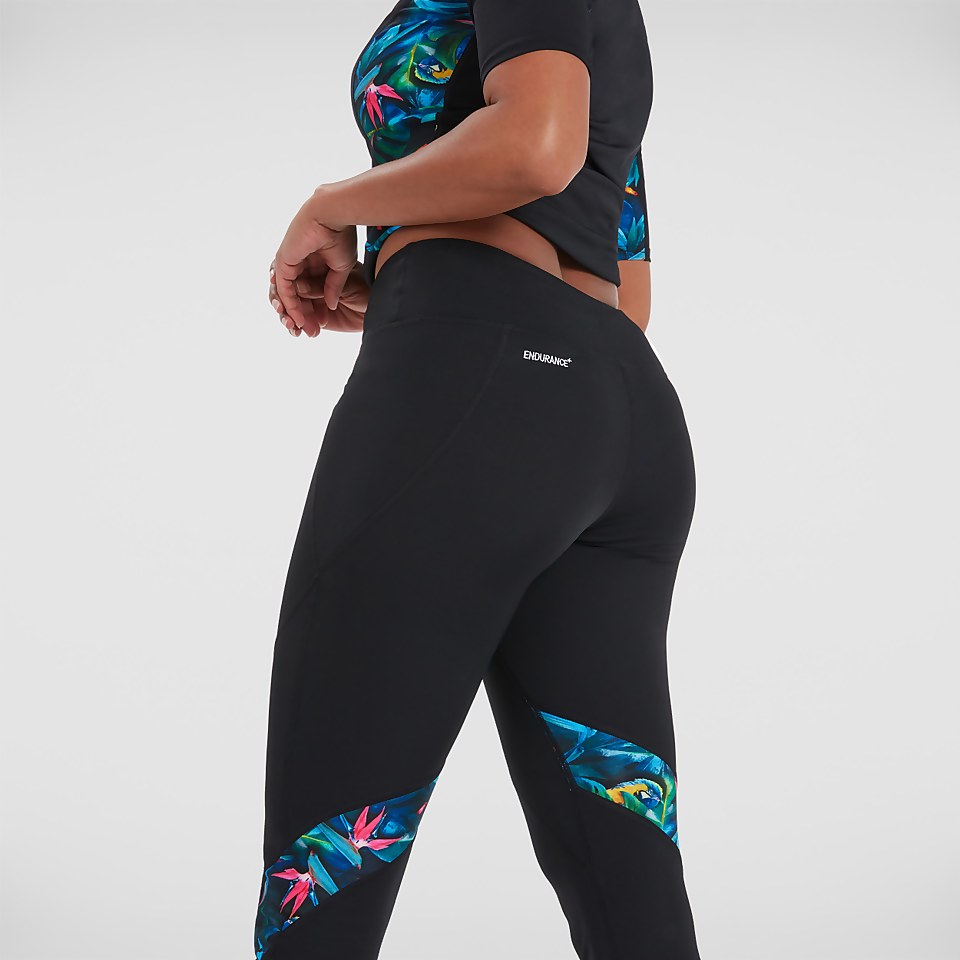 Legging Femme Printed noir/rose