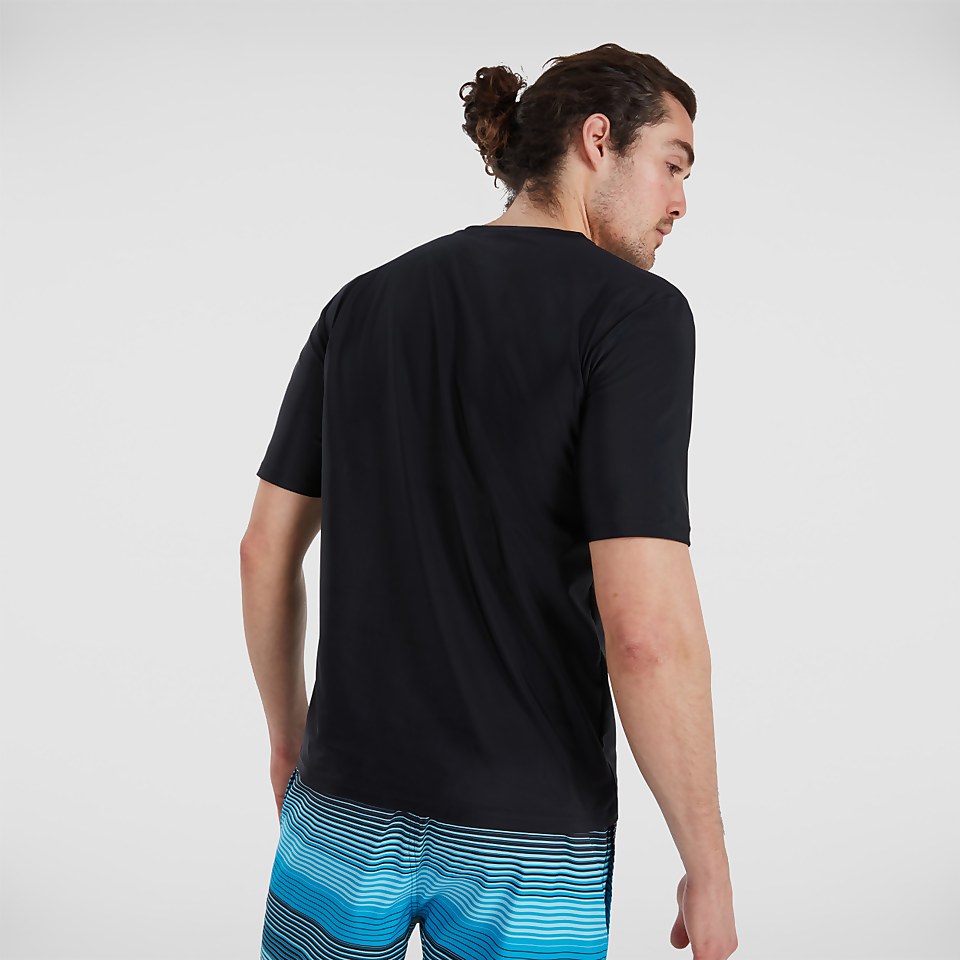 Men's Sun Protection T-Shirt Black/Blue