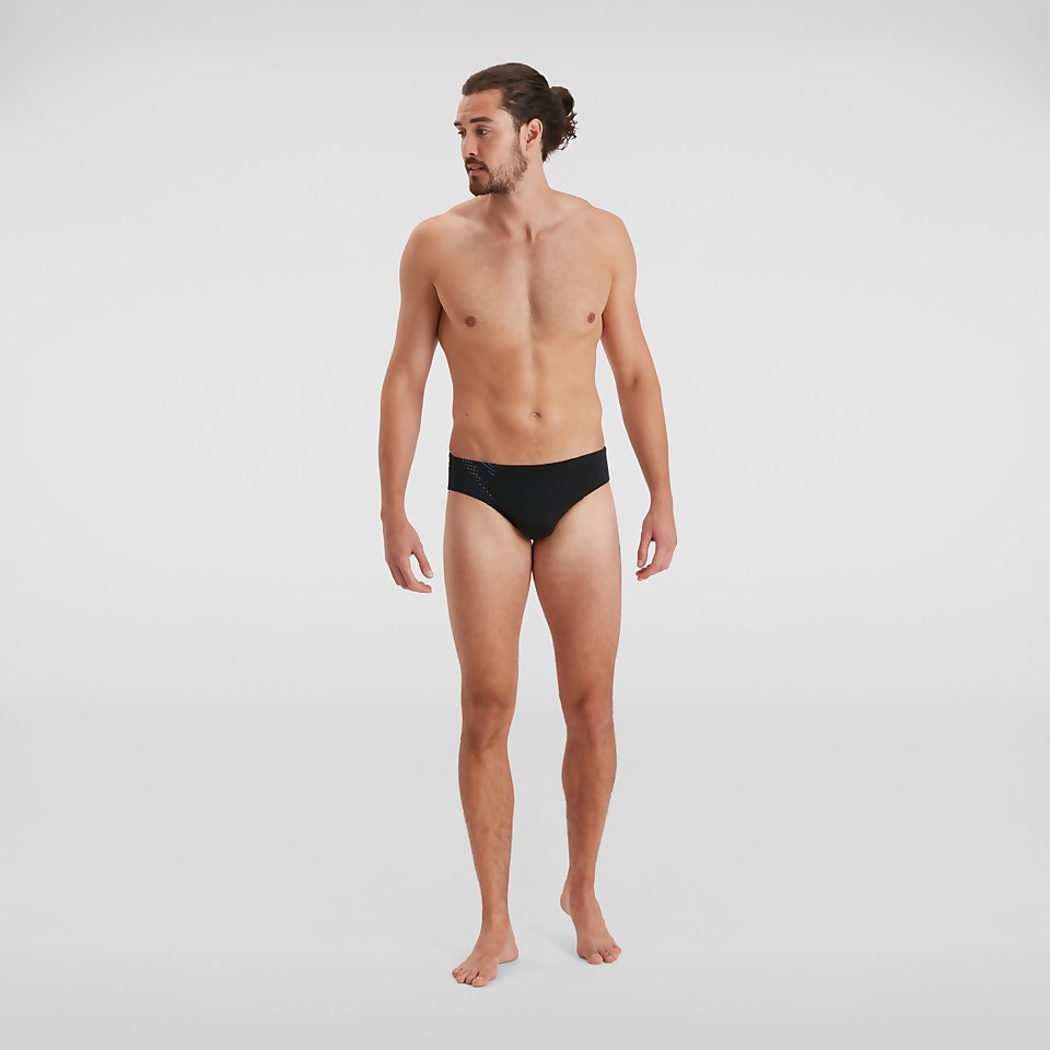 Men's Tech Panel 7cm Brief Black/Blue
