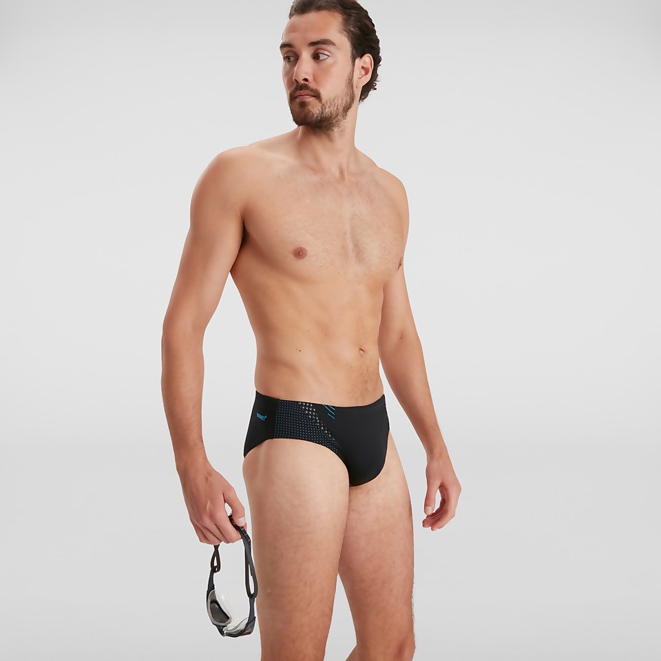 Men's Tech Panel 7cm Brief Black/Blue