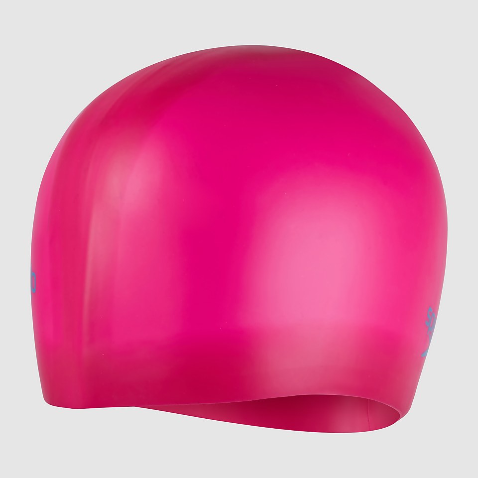Badekappe für lange Haare Pink/Blau für Kinder