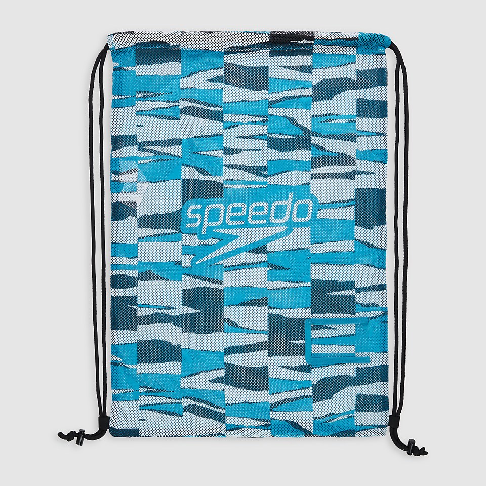Unisex Printed Mesh Bag Blue/Black