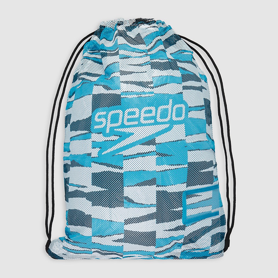 Unisex Printed Mesh Bag Blue/Black