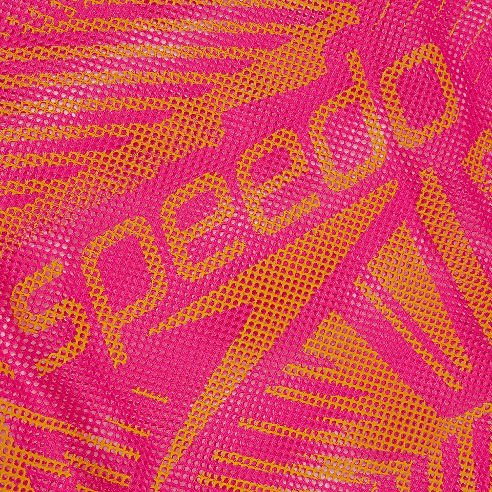 Unisex Printed Mesh Bag Yellow/Pink