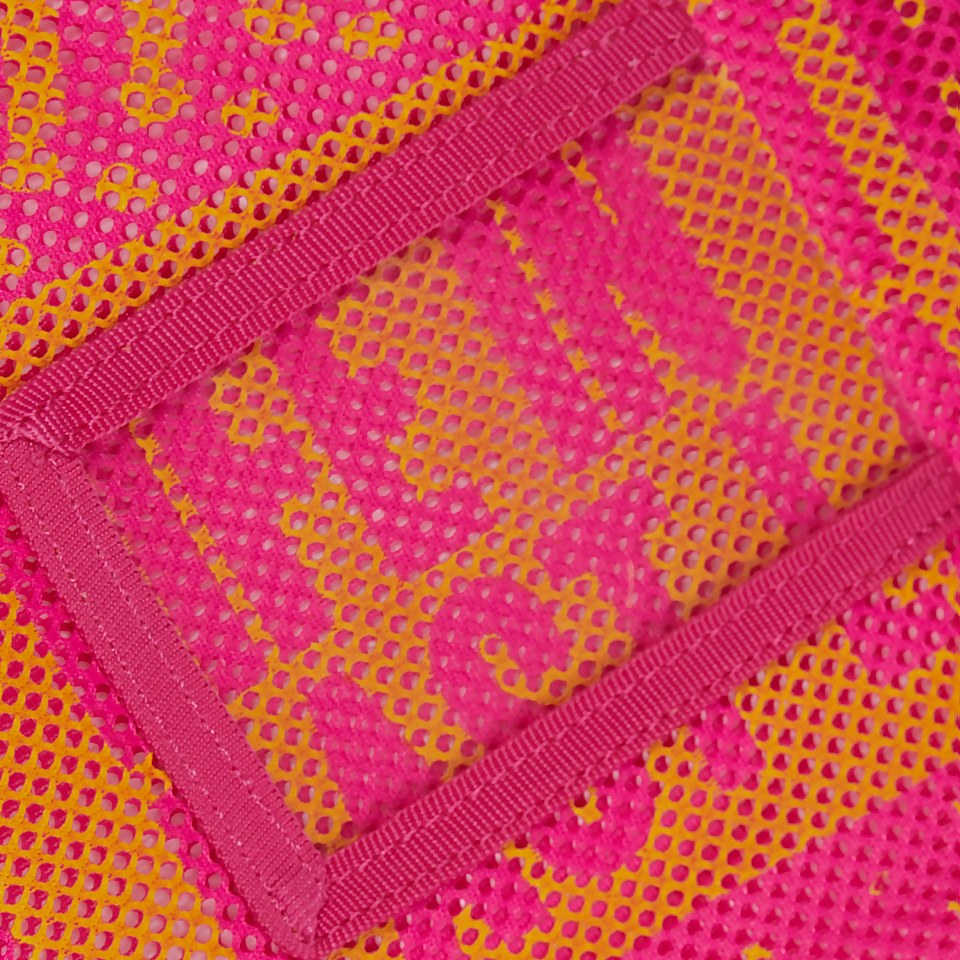 Unisex Printed Mesh Bag Yellow/Pink