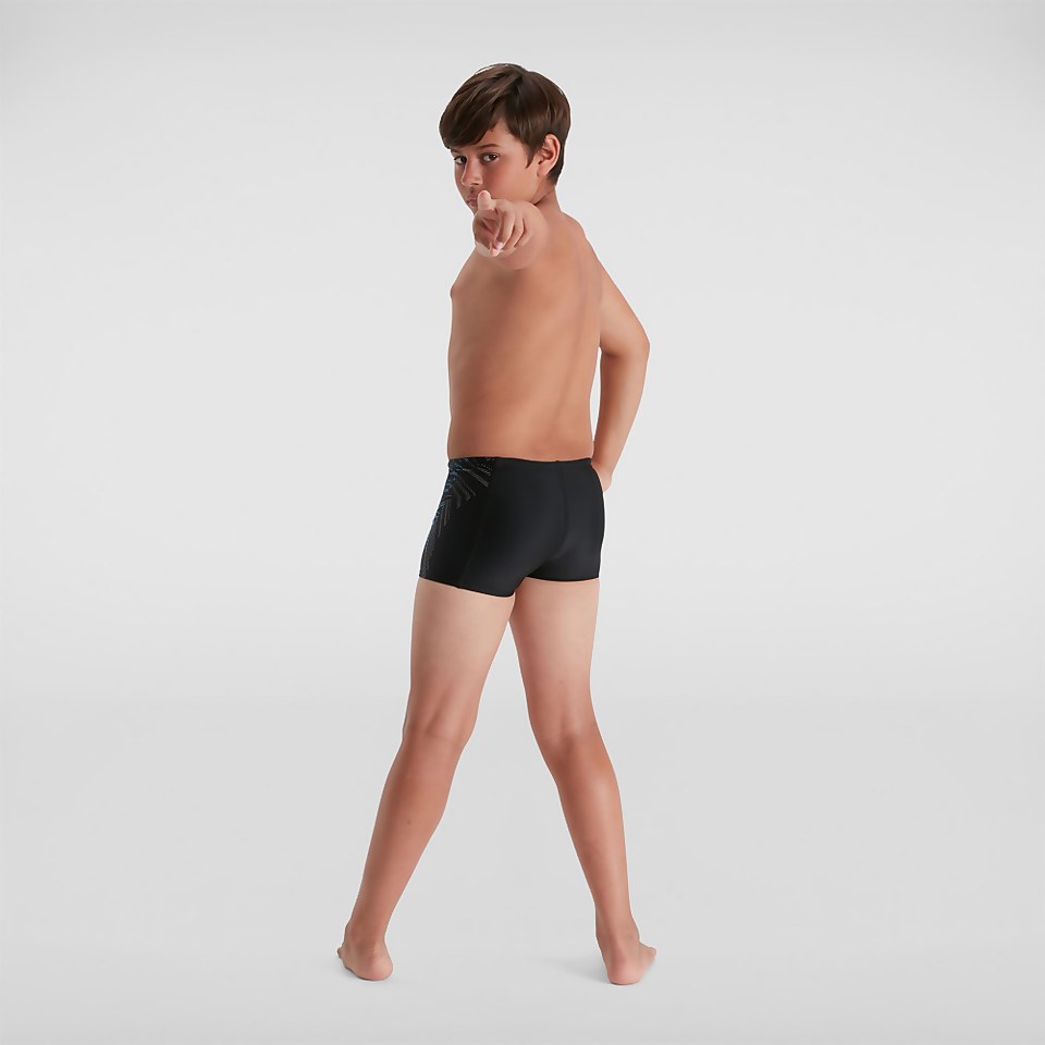 Boxer de bain Garçon Placement noir/bleu