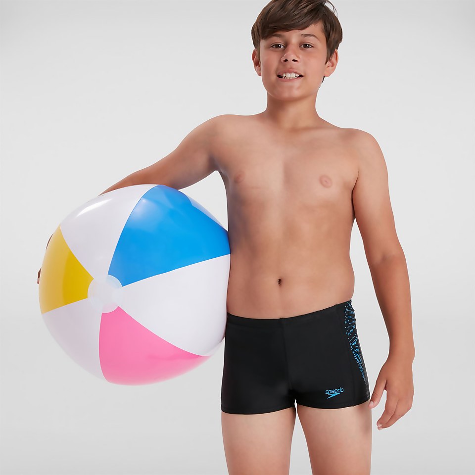 Boxer de bain Garçon Placement noir/bleu