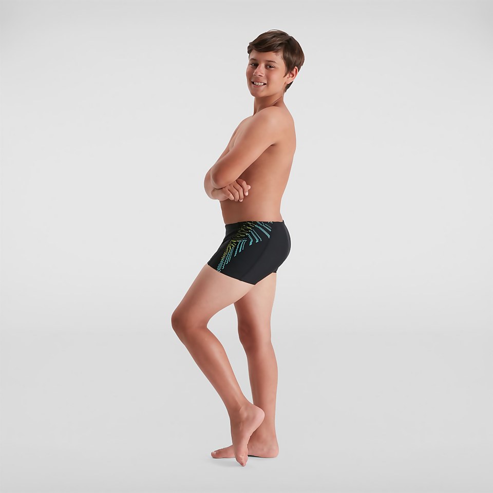 Boys' Placement Aquashort Black/Green