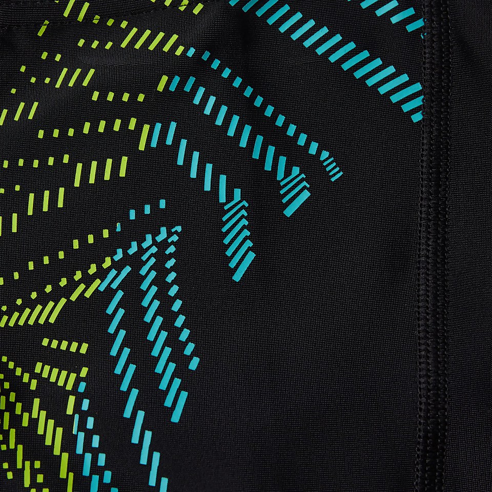 Boys' Placement Aquashort Black/Green