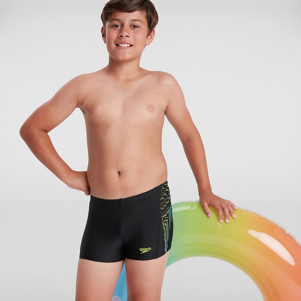 Boys' Placement Aquashort Black/Green