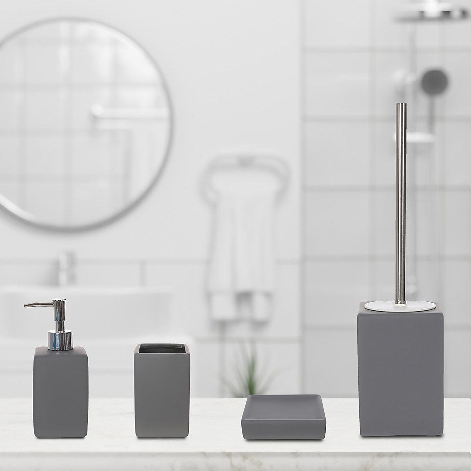 Ceramic Soap Dispenser - Grey