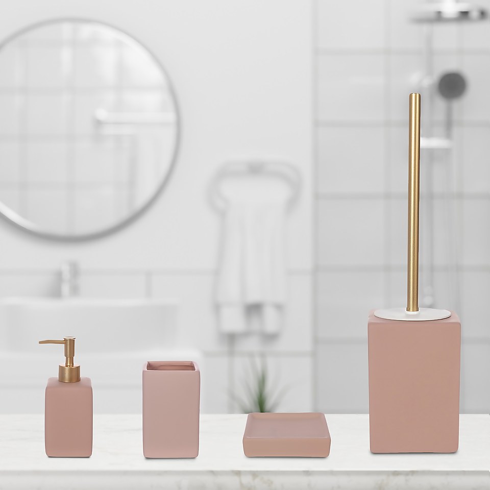 Ceramic Toilet Brush - Blush Pink