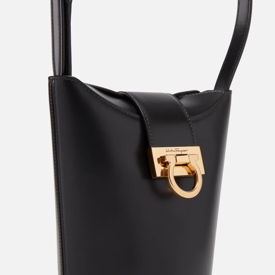 Salvatore Ferragamo Trifolio Leather Bucket Bag