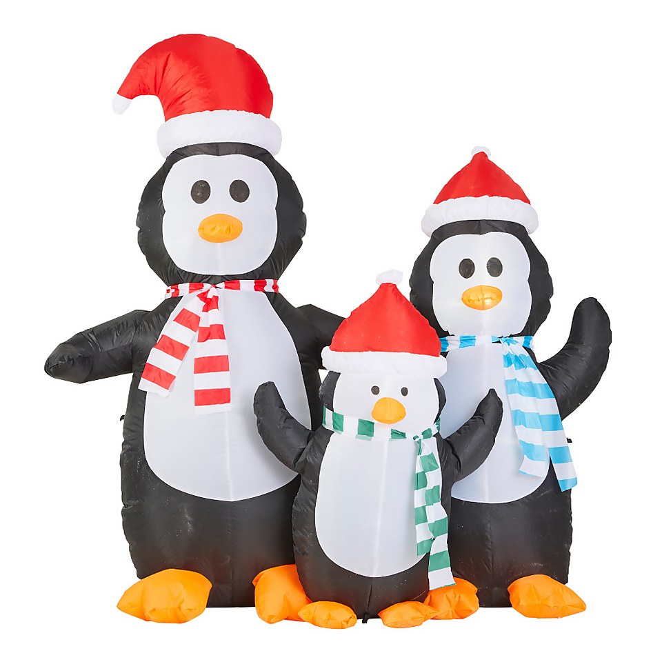 6ft Penguin Family Christmas Outdoor Inflatable Decoration