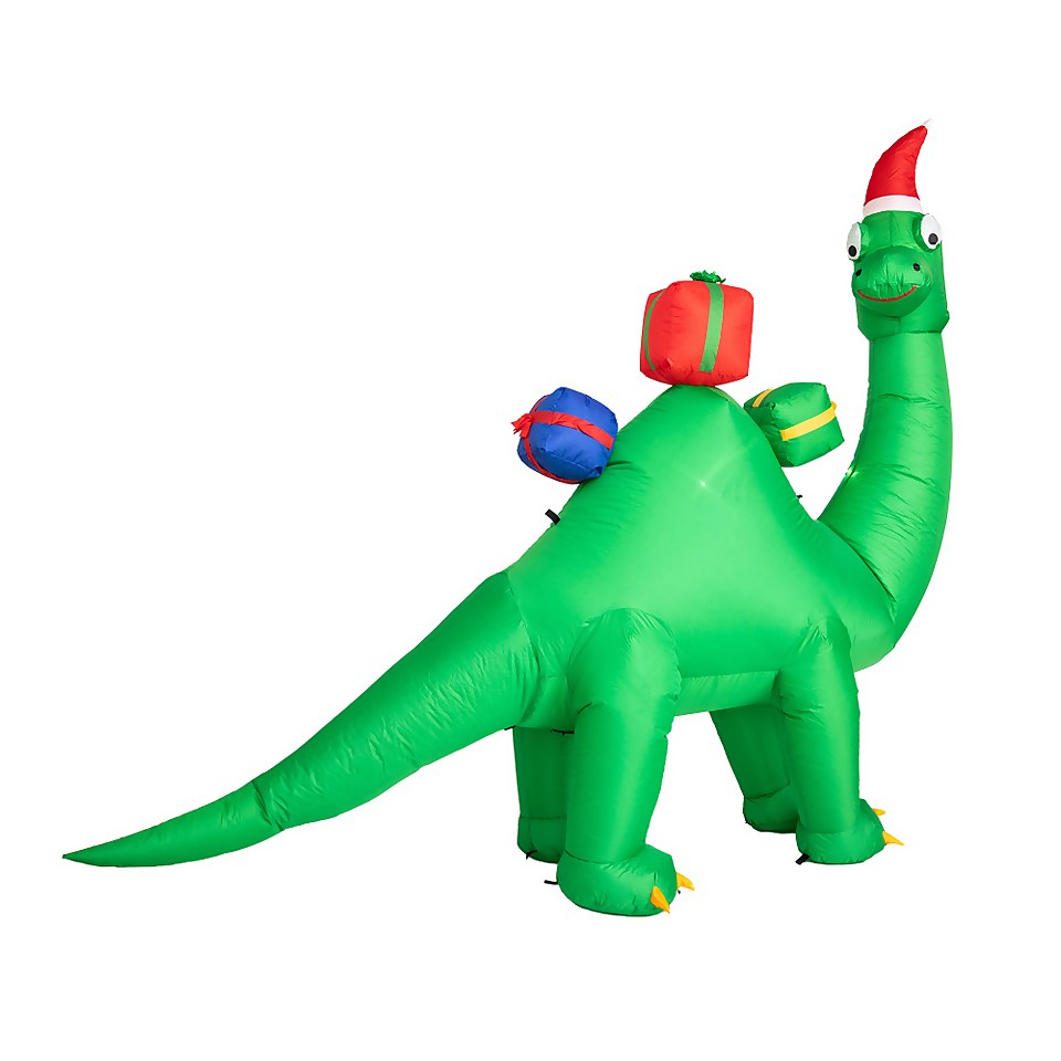 7ft Large Dinosaur Christmas Inflatable