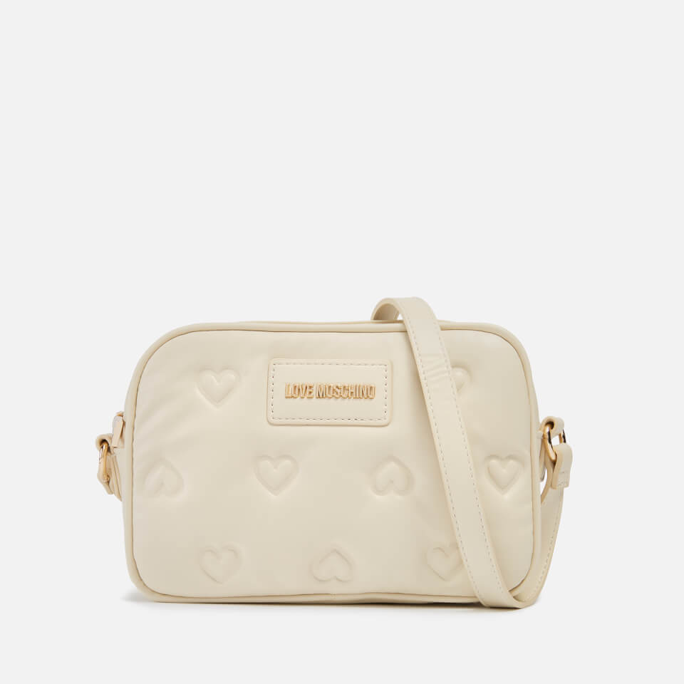 Love Moschino Heart Quilted Faux Leather Camera Bag
