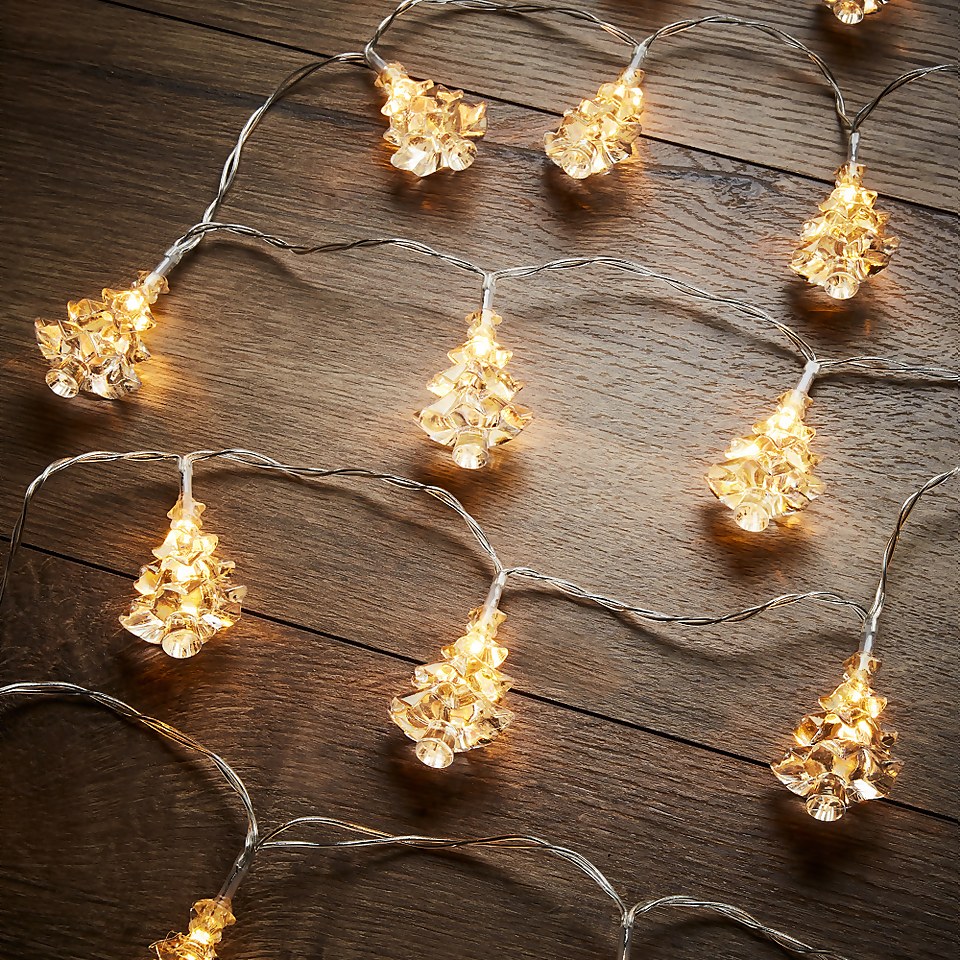 20 Acrylic Christmas Tree Christmas String Lights (Battery Operated