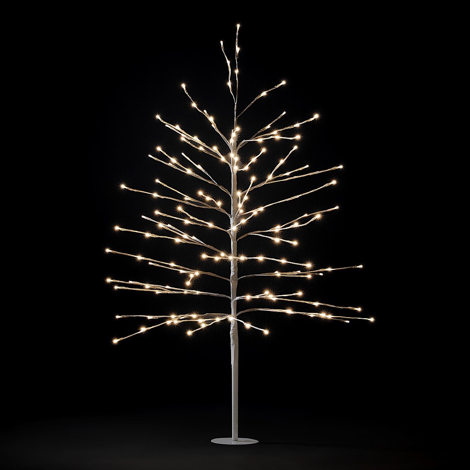 1.2m (4ft) Warm White LED Twig Tree Outdoor Christmas Light