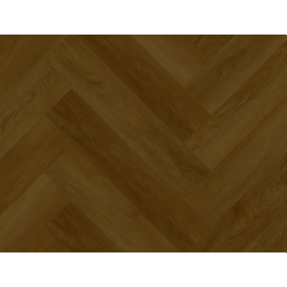 Kraus Herringbone Luxury Vinyl Floor Tile Sample - Aversley Oak