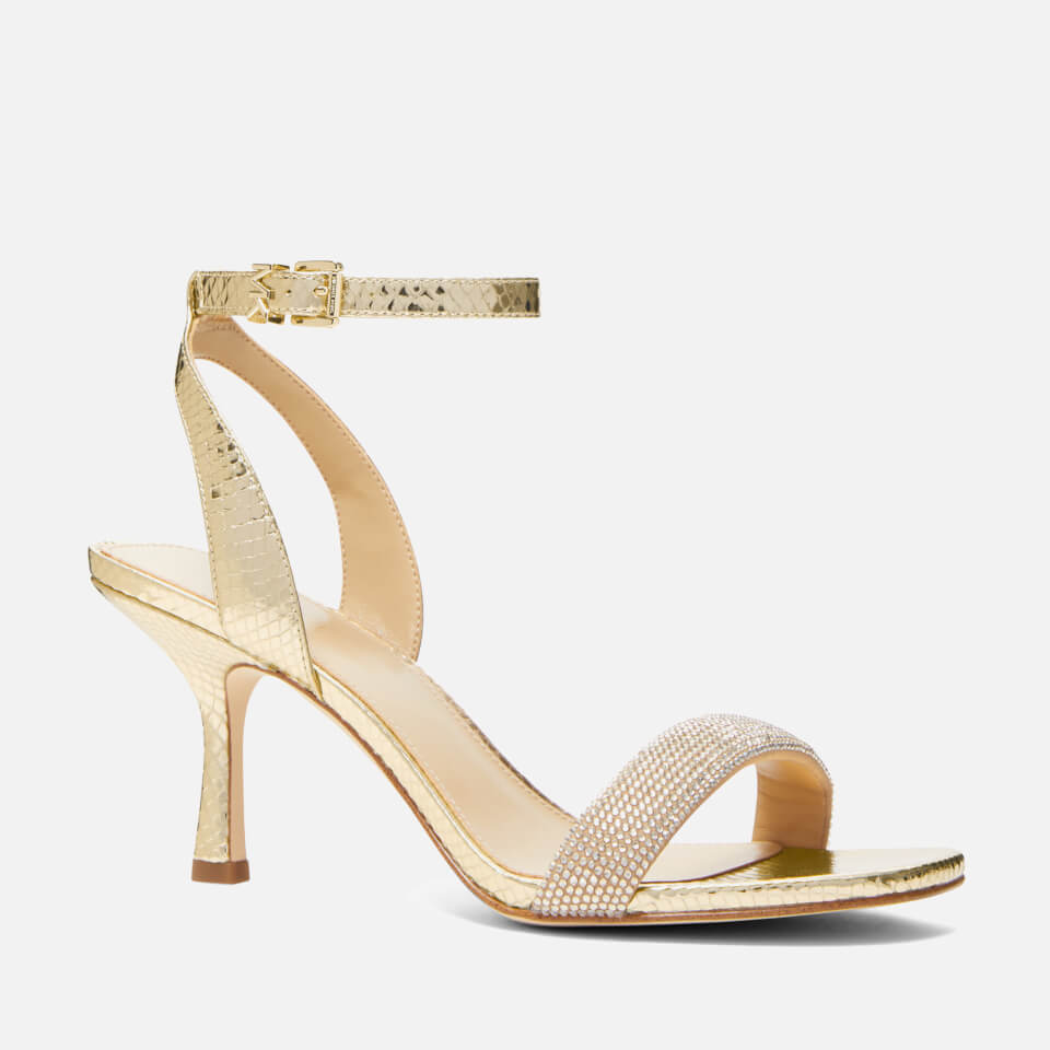Michael kors hot sale gold sandals heels
