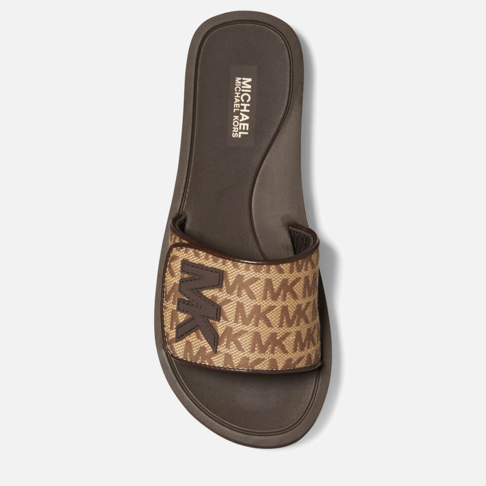 MICHAEL Michael Kors Women's Mk Platform Slide Sandals - Beige/Ebony