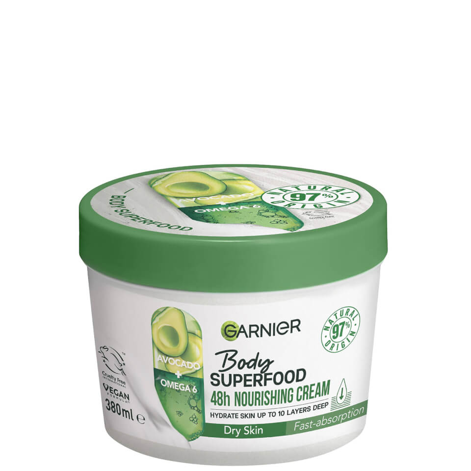 Garnier Body Superfood, Nourishing Body Cream, Avocado and Omega 6, 380ml