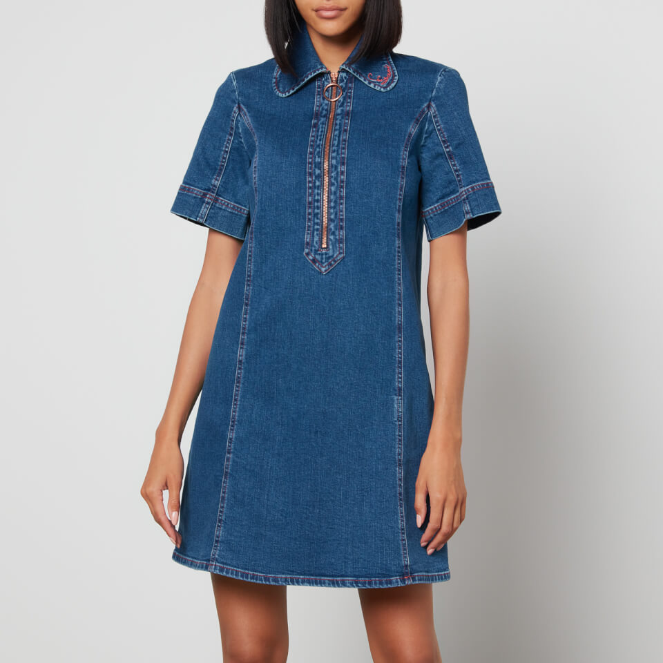 See By Chloé Stretch-Denim Mini Dress - FR 36/UK 8 | Coggles
