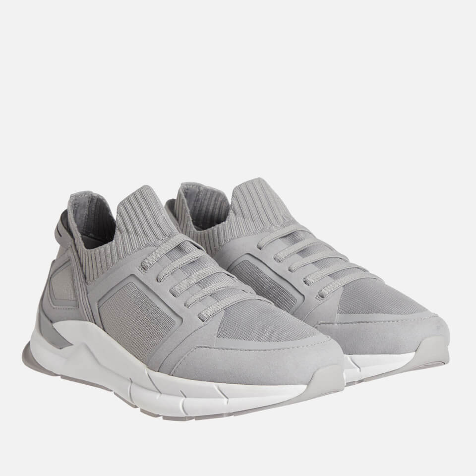 Calvin Klein Ribbed-Knit Running Trainers