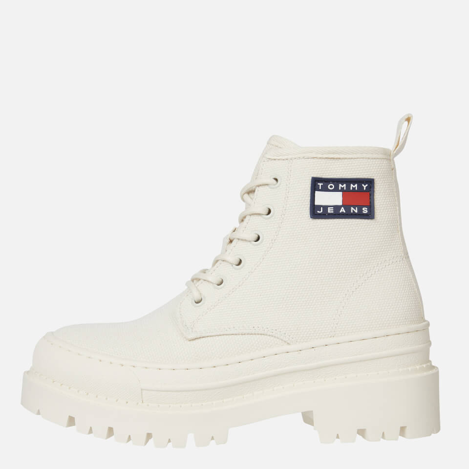 Tommy Jeans Organic Cotton-Blend Foxing Boots - UK 6.5