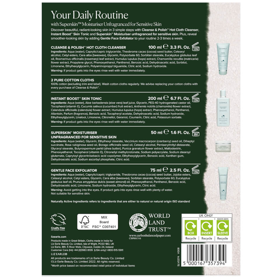 Liz Earle Your Daily Routine with Superskin Kit - Unfragranced