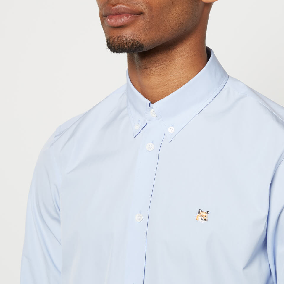 シャツ MAISON KITSUN FOX HEAD SHIRT IN CHAMBRAY FOX HEAD CASUAL SHIRT | Maison Kitsuné