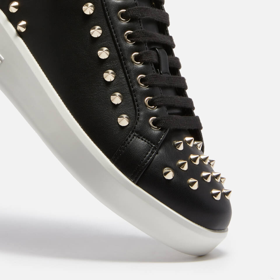 Guess Women's Renatta Faux Leather Low Top Trainers - Black - UK 4 2