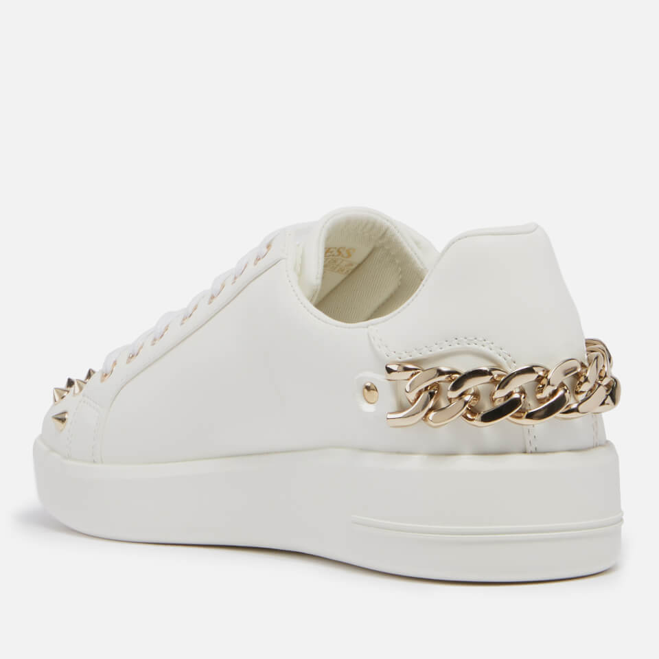 Guess Women's Renatta Faux Leather Low Top Trainers - Milk