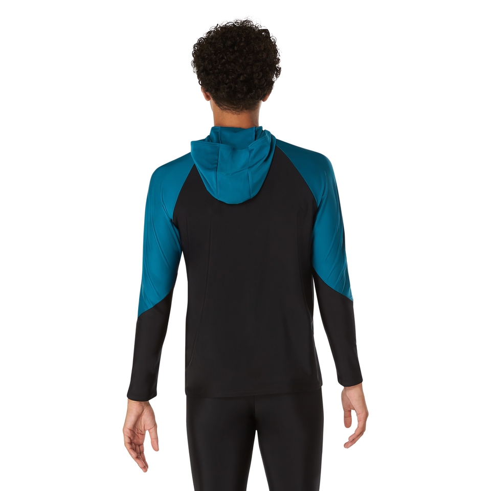Men's Long Sleeve Top With Hoodie Black