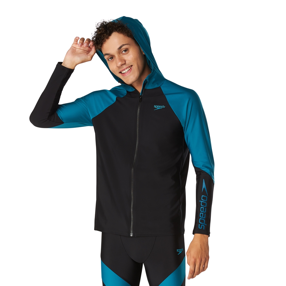 Men's Long Sleeve Top With Hoodie Black