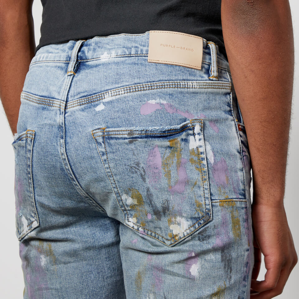 Purple Brand P001 Distressed Low-Rise Skinny Denim Jeans Purple Brand P001 Distressed Low-Rise Skinny Denim Jeans