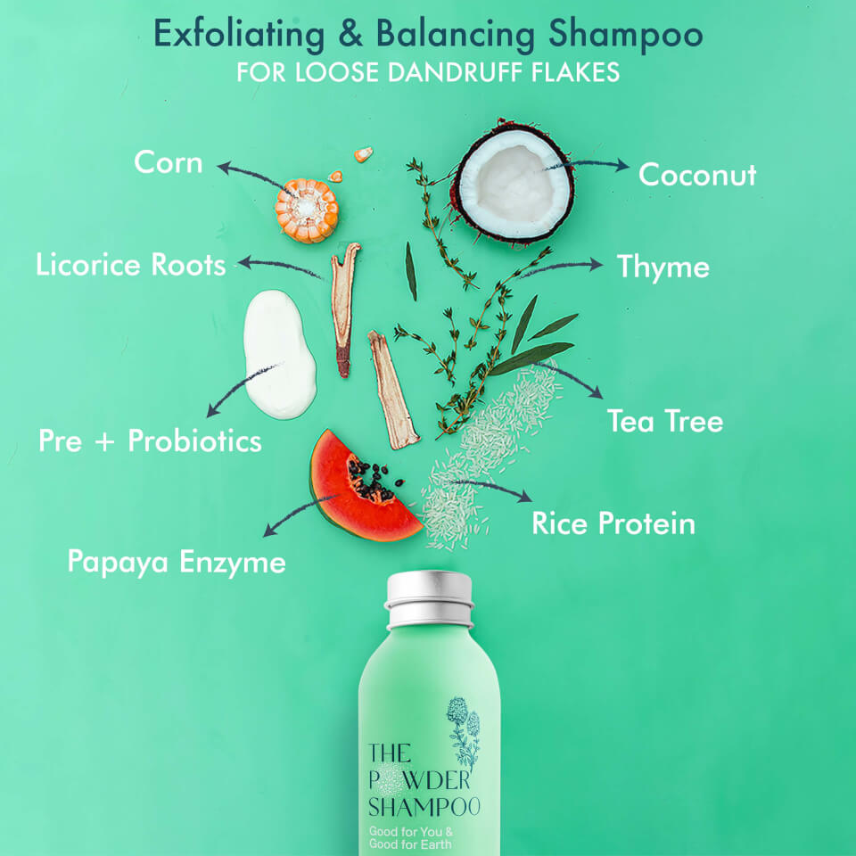 The Powder Shampoo Exfoliating & Balancing Shampoo 100g (Thyme & Tea Tree)