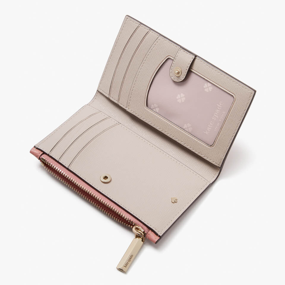 Kate Spade New York Women's Spencer Saffiano Small Slim Bifold Wallet - Serene Pink