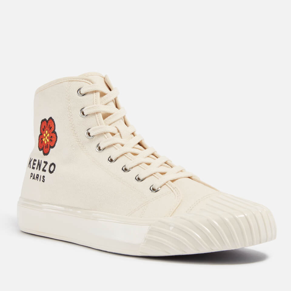KENZO Schhol Logo Canvas High-Top Trainers