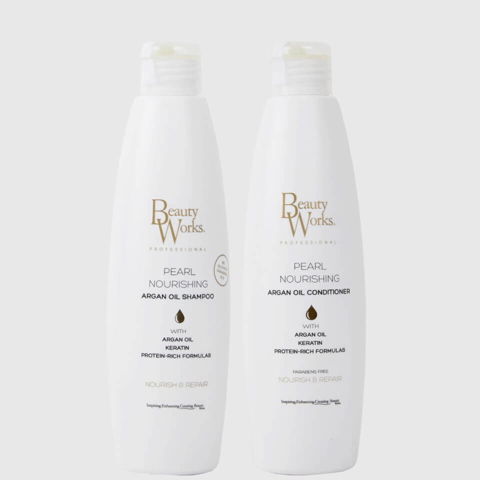 Beauty Works Pearl Nourishing Shampoo and Conditioner Bundle Sulphate Free 250ml