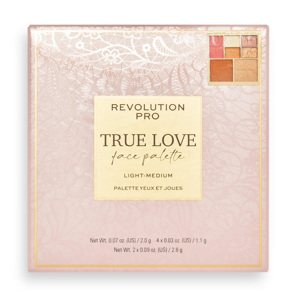 Revolution Pro True Love Eye and Cheek Palette - Light-Medium