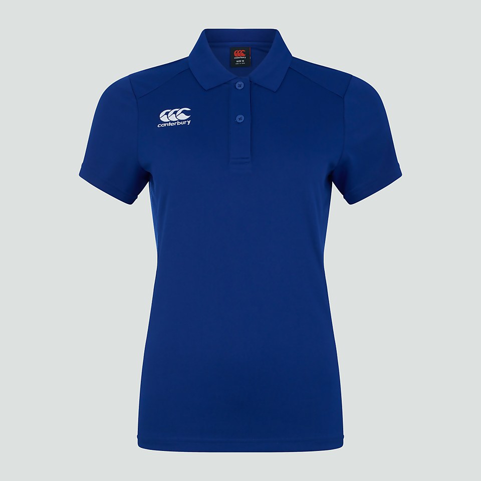 WOMENS CLUB DRY POLO SHIRT BLUE