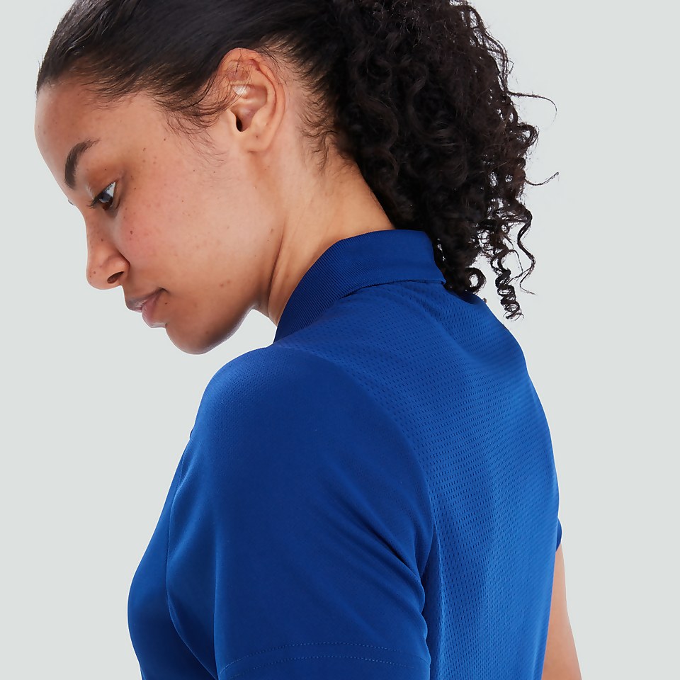 WOMENS CLUB DRY POLO SHIRT BLUE