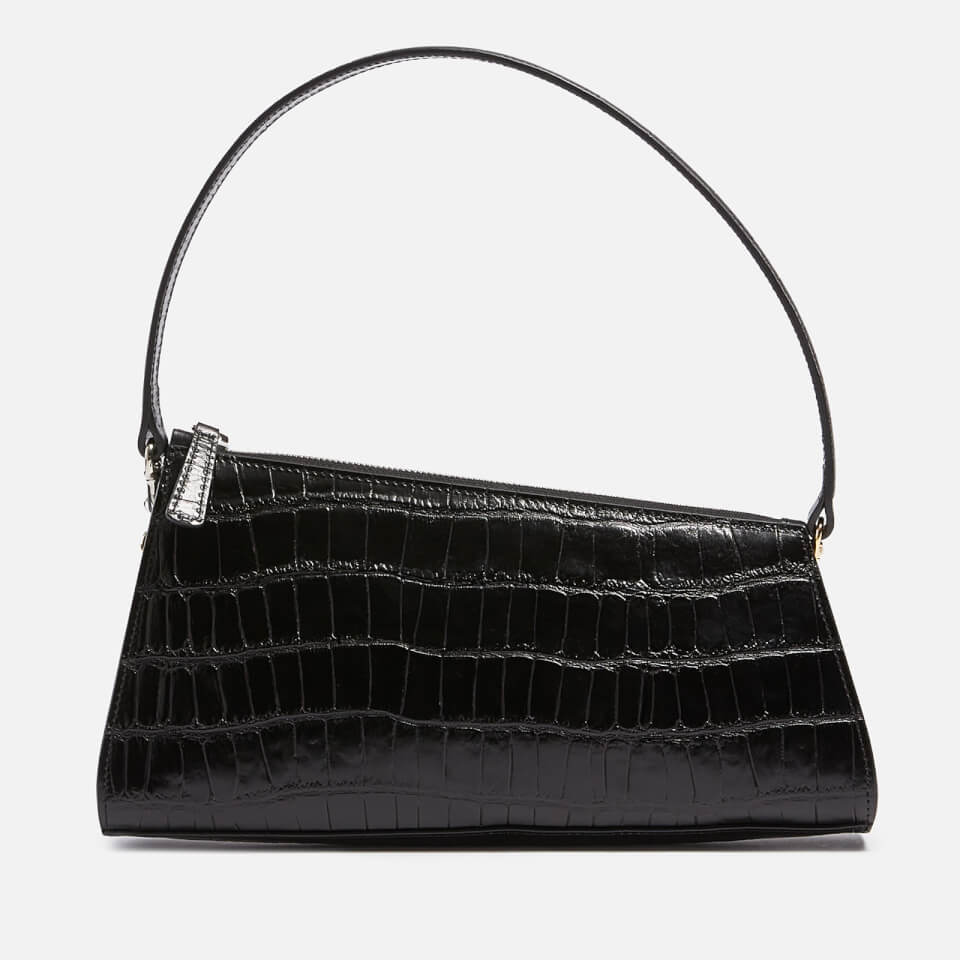 Little Liffner Women's Slanted Croc Baguette Bag - Black