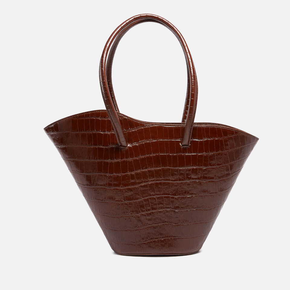 Little Liffner Women's Tall Croc Tulip Tote Bag - Cognac